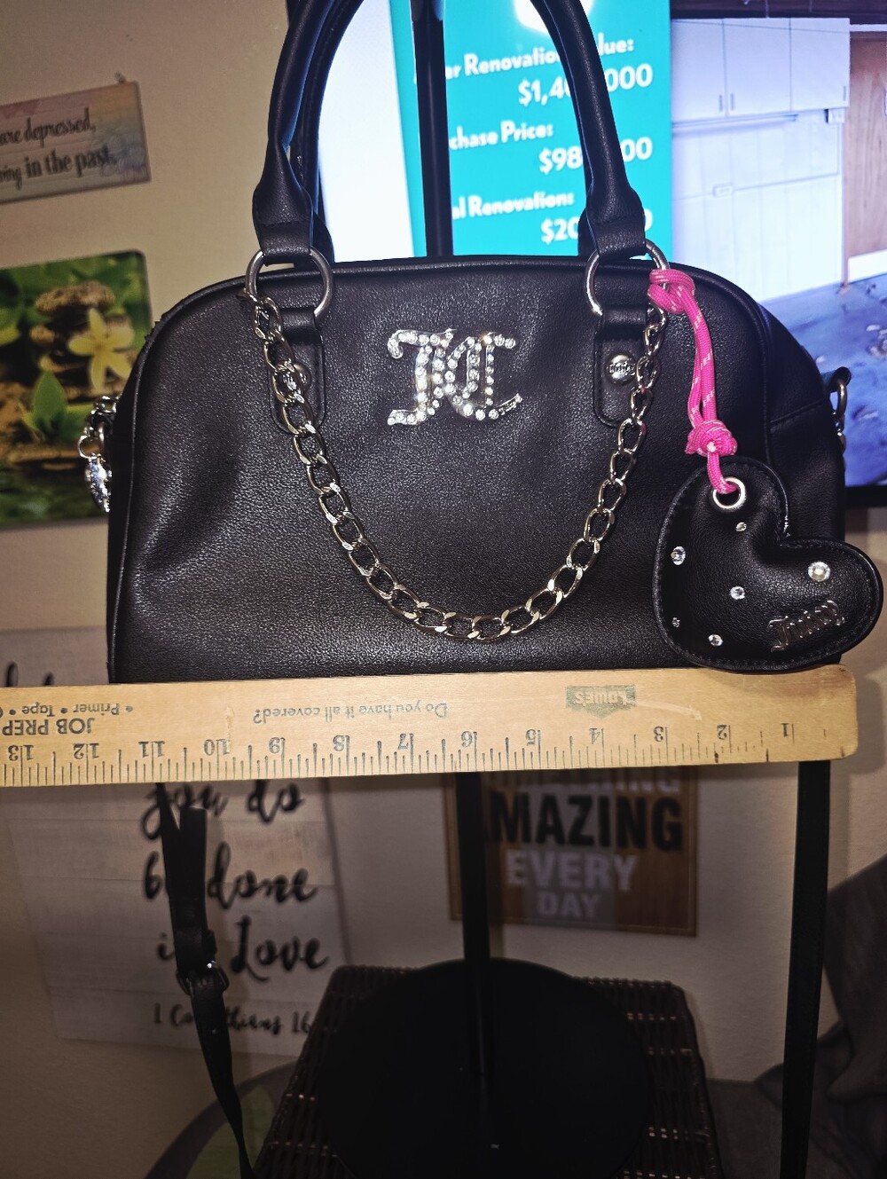Juicy Couture Black Satchel Handbag - Picture 11 of 11